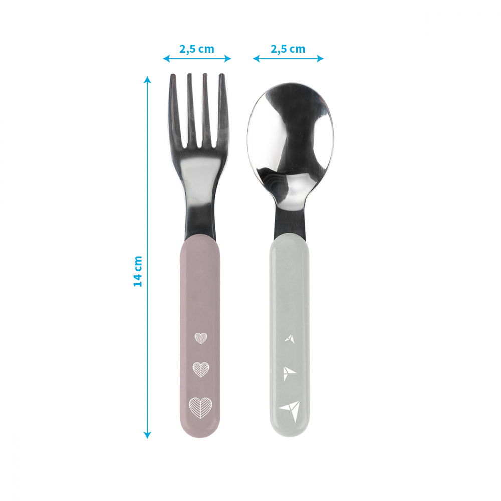 Set tacâmuri Babyono inox, auto-diversificare - imagine 2