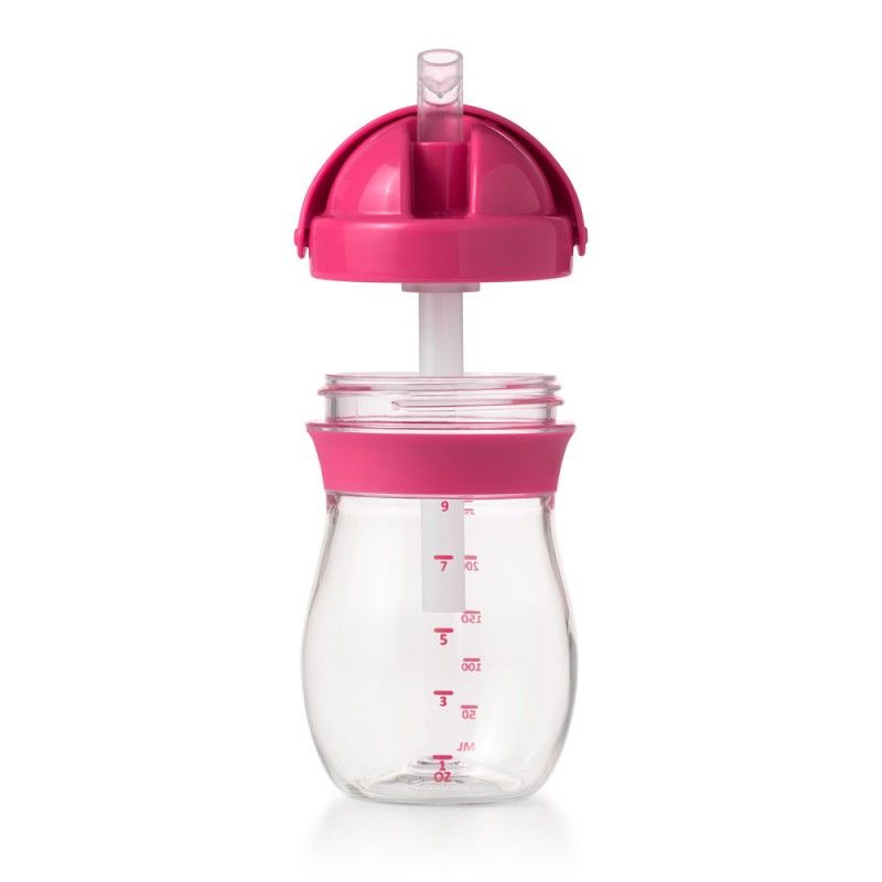 Cana Tranzitie cu Pai OXO Tot Pink 250 ml - imagine 4