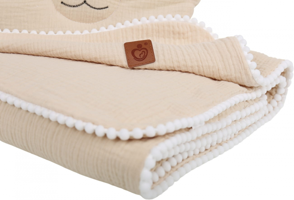 Set Muselină Babymam Teddybear | Paturică și Pernă - imagine 4
