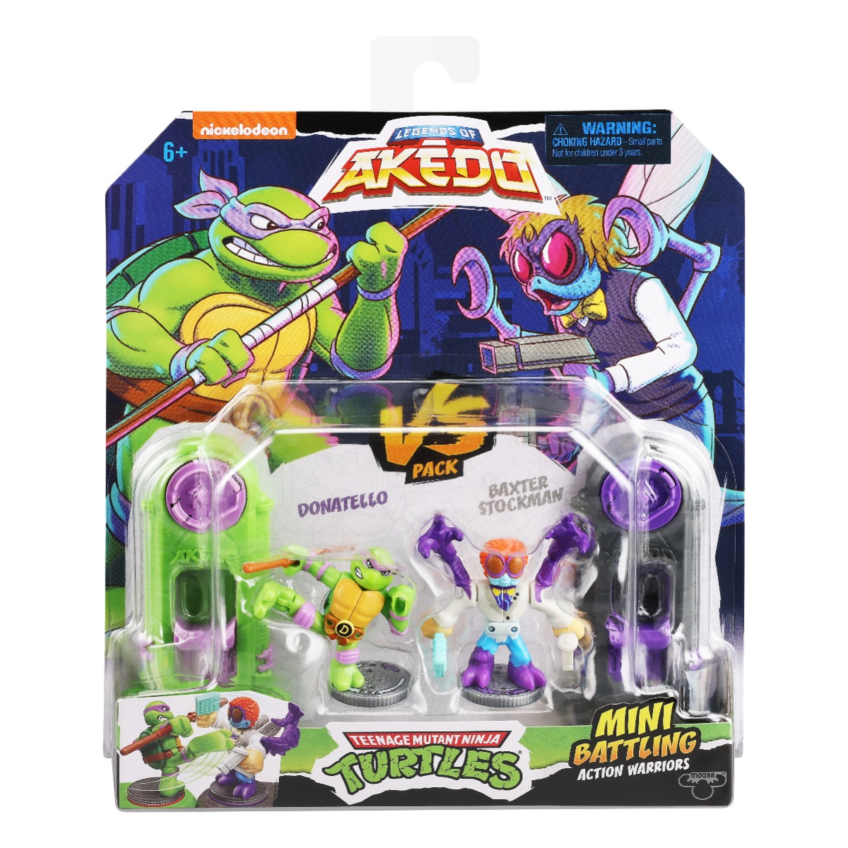 Set Figurine Akedo Donatello Vs Baxter Stockman