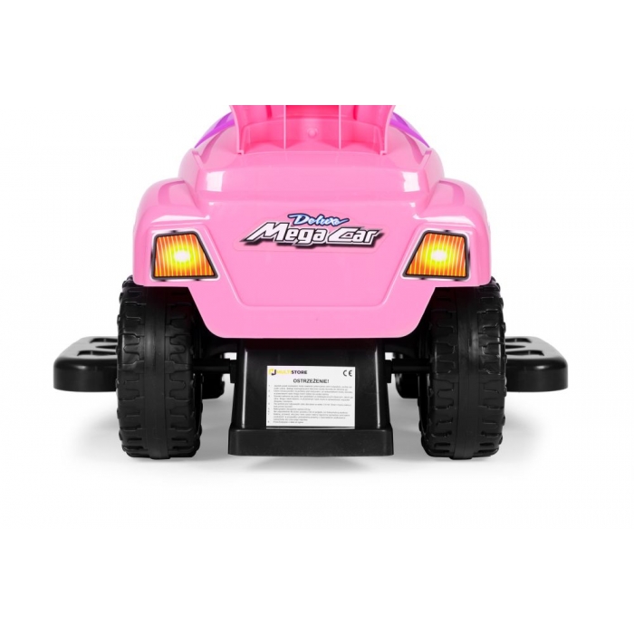 Mașinuță Copii 3 în 1 Ecotoys Roz cu Mâner - imagine 4
