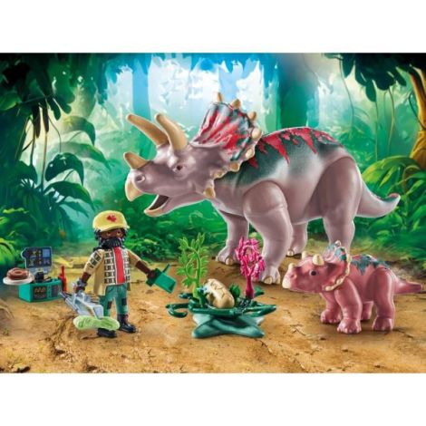 Playmobil Familia Triceratops - Jucarie Dino - imagine 4