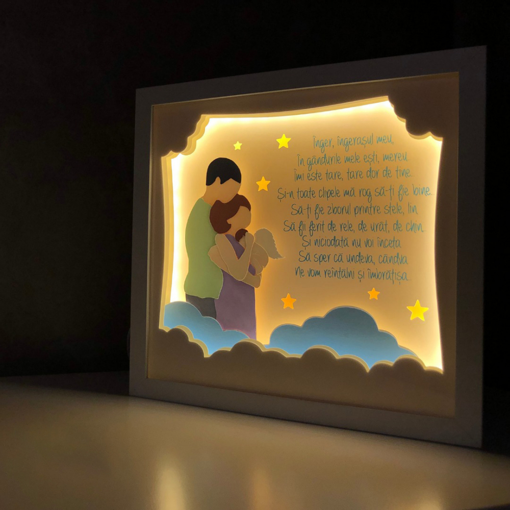 Tablou Luminos Părinți și Copii | Noorhandmadeatelier