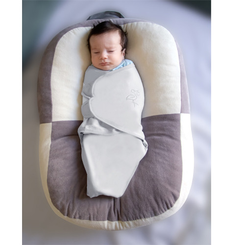 BabyJem Swaddle Gri, Sistem Înfășare 0-3 Luni - imagine 2