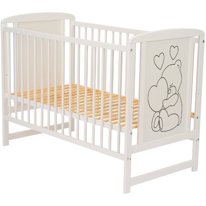 Patut Lemn Qmini Timmi Heart, 120x60 cm, Somiera Reglabila - imagine 5