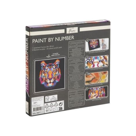 Pictura pe Numere Tigru Nassau - Set Creativ - imagine 2