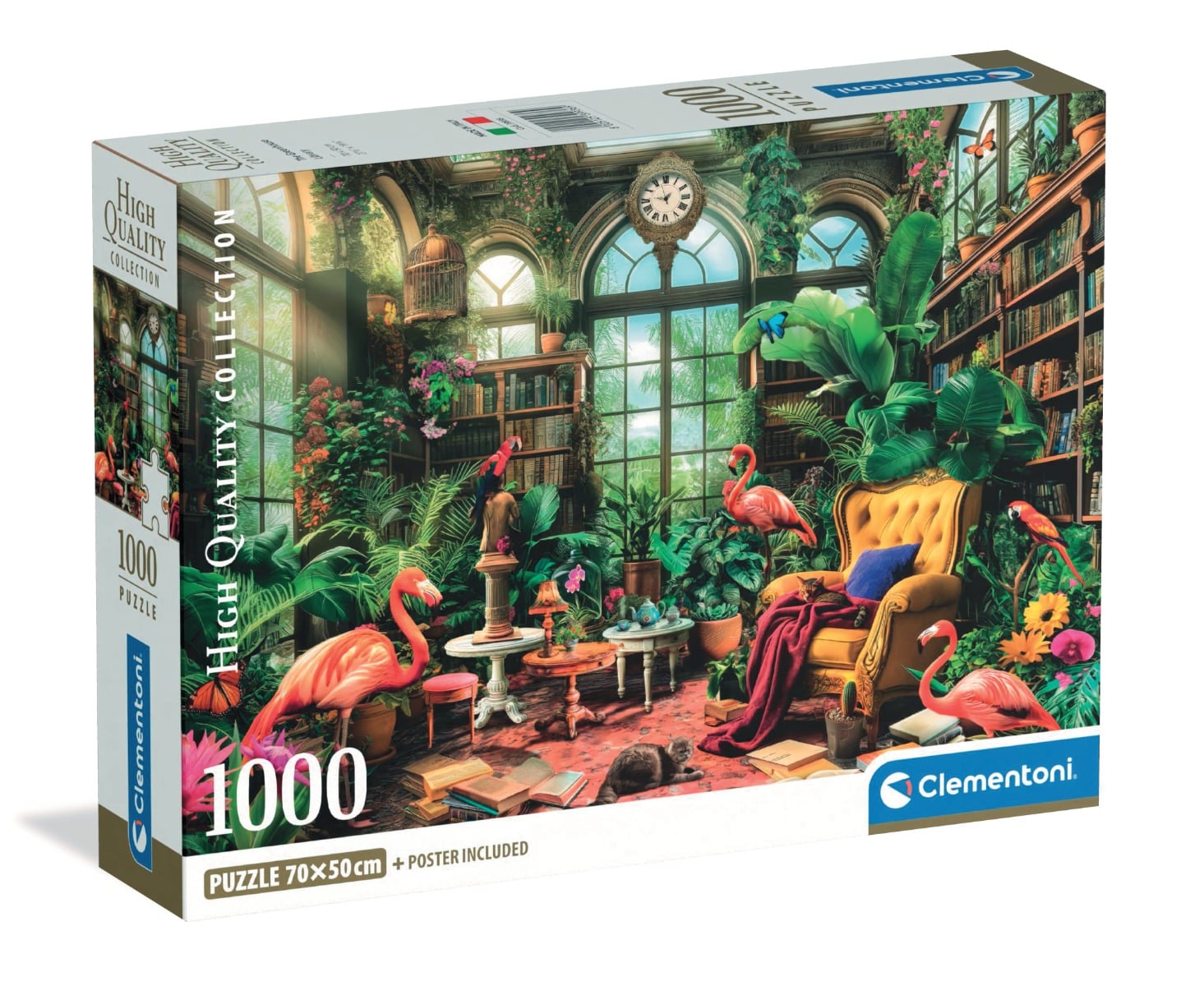 Puzzle Clementoni Biblioteca din sera, 1000 piese