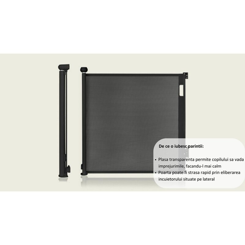 Poarta Siguranta Lionelo Thea 80x140 cm Alb - imagine 6