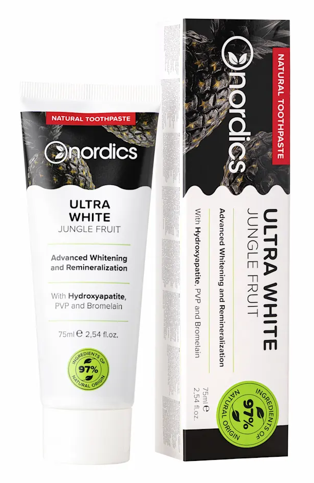 Pasta Nordics cu Carbune Activ - Albire Naturală