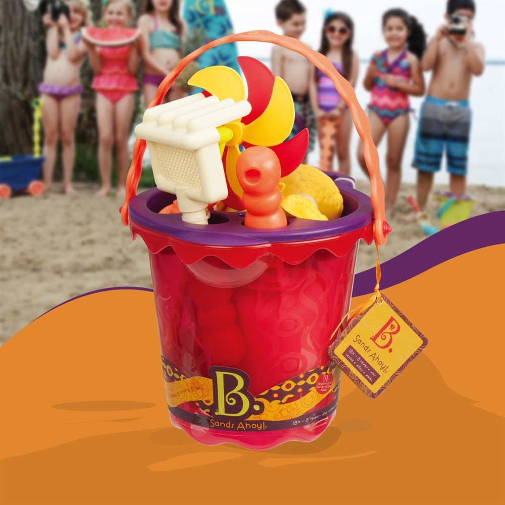 Găleată 9 Jucării Nisip Mov B.Toys - imagine 5
