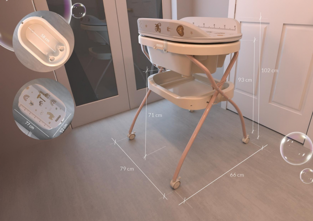 Cadita 2 in 1 Neno Breza | Baie & Infasat - imagine 2