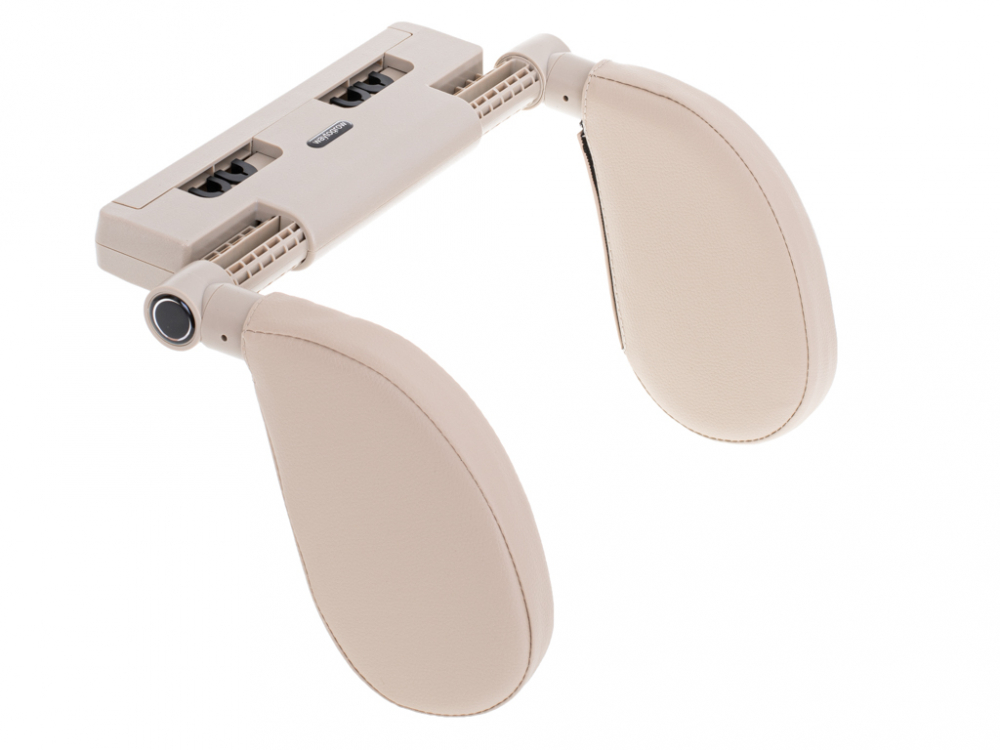 Suport Tetiera Auto Ikonka | Piele Ecologică Beige - imagine 10