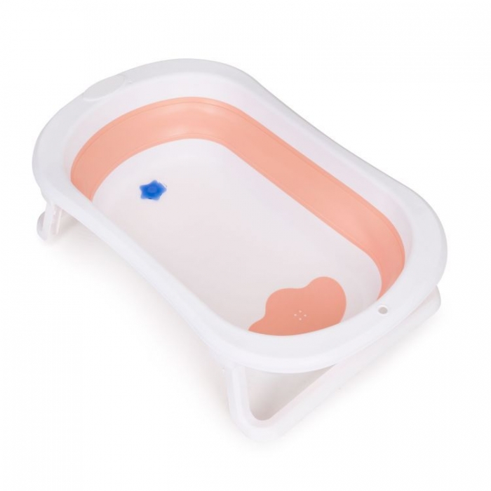 Cadita baie Ecotoys HA-B27 roz, pliabila - imagine 2