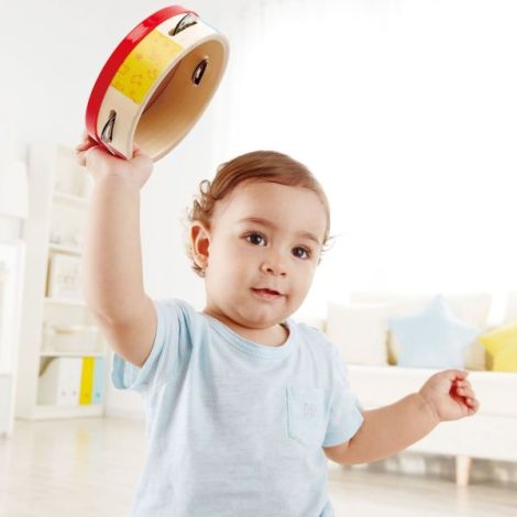 Tamburina Hape din lemn - Jucarie educativa - imagine 3