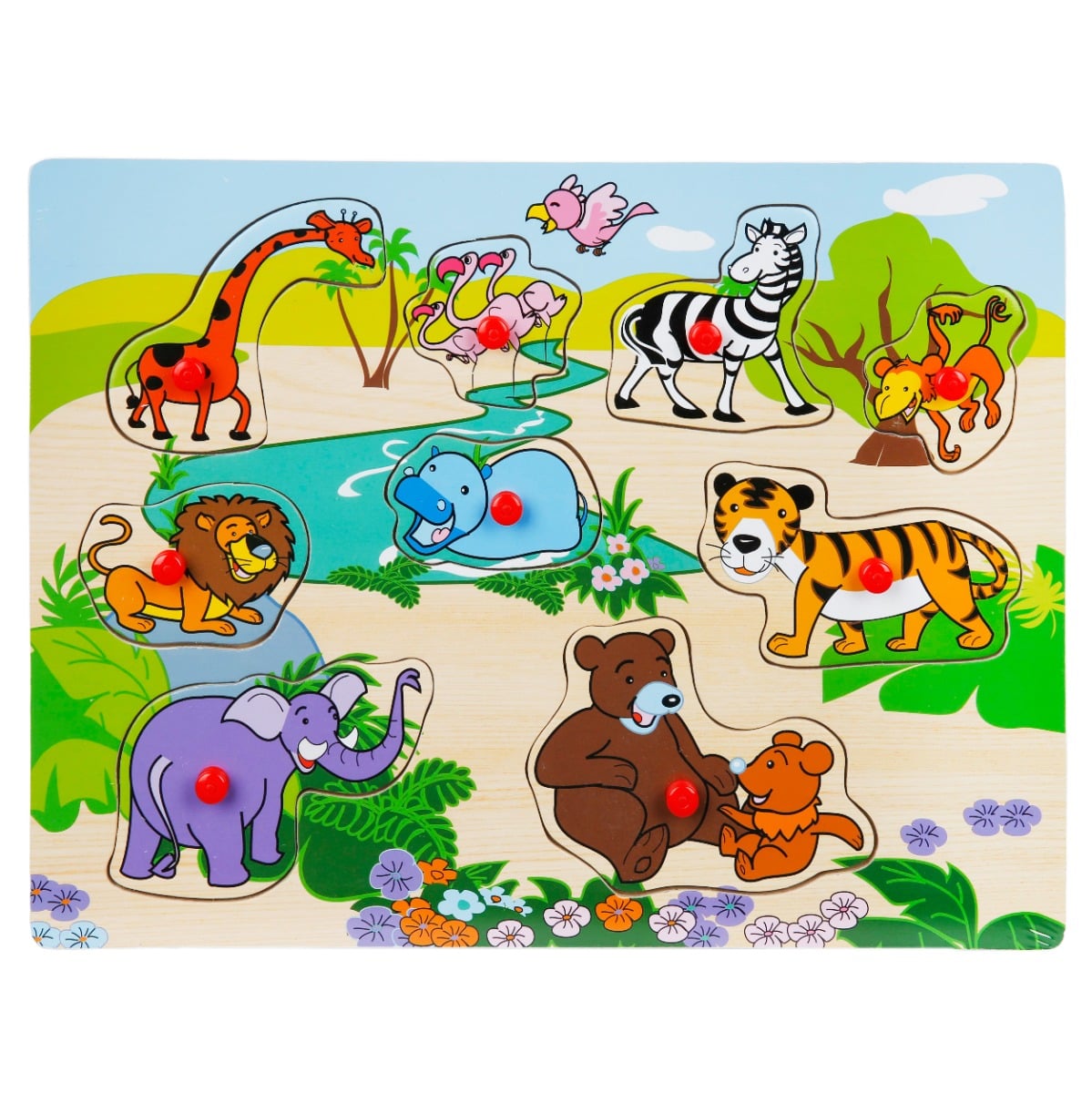 Puzzle Lemn Animale Sunman | Educativ si Distractiv