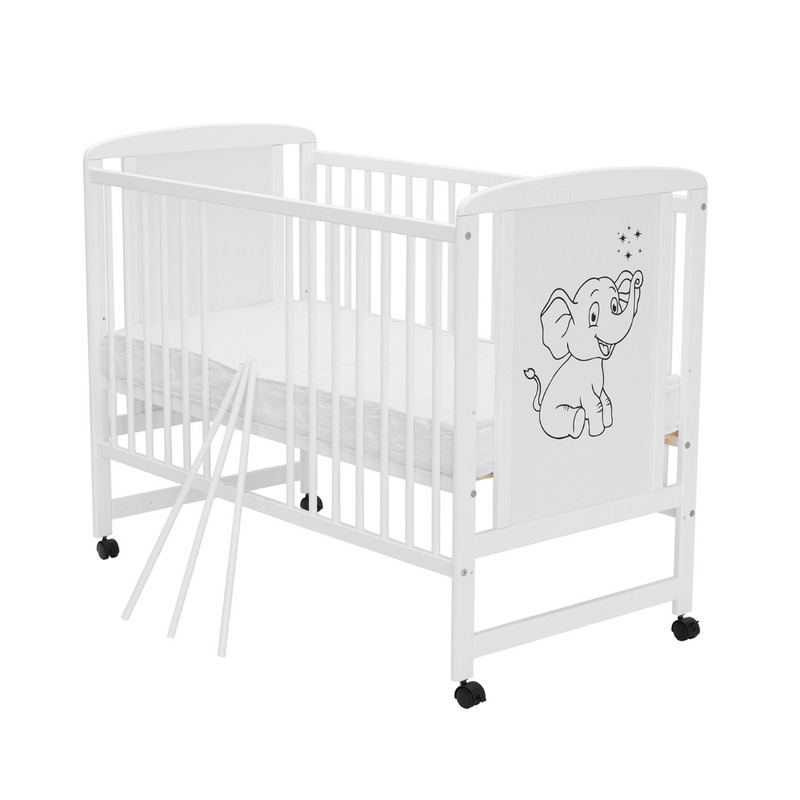 Patut Qmini Timmi Alb, 120x60 cm, Lemn Masiv - imagine 2