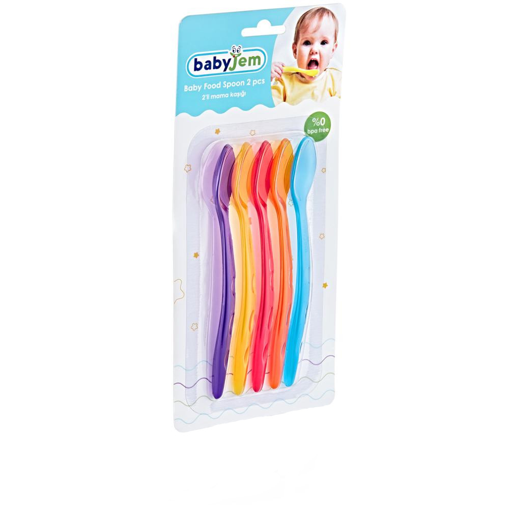 Set 5 Lingurițe BabyJem Rainbow | Multicolore - imagine 2