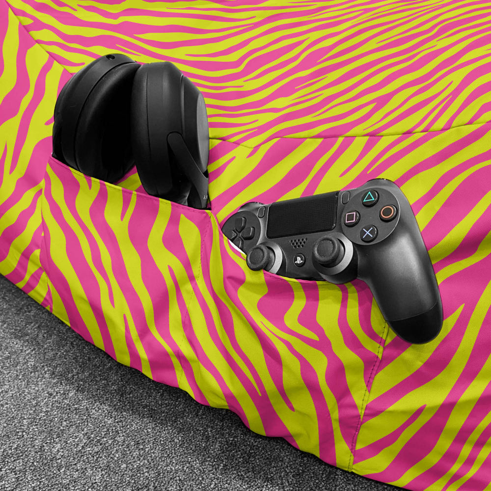 Fotoliu puf XL Zebra Pink Updeco - imagine 5