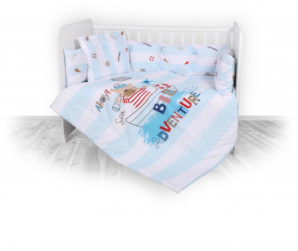 Set Lenjerie Pat 7 Piese Lorelli Lili Adventure Blue