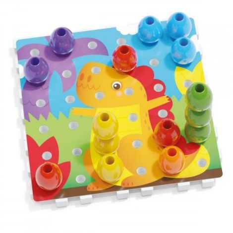 Jumbo Peggy Dinozaur Quercetti | Mozaic Creativ 2-5 ani - imagine 5