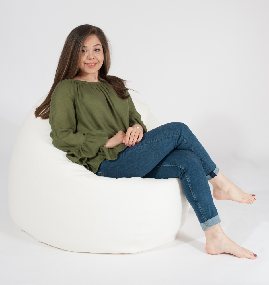Fotoliu Relaxo XL White | Pufrelax Confort - imagine 2