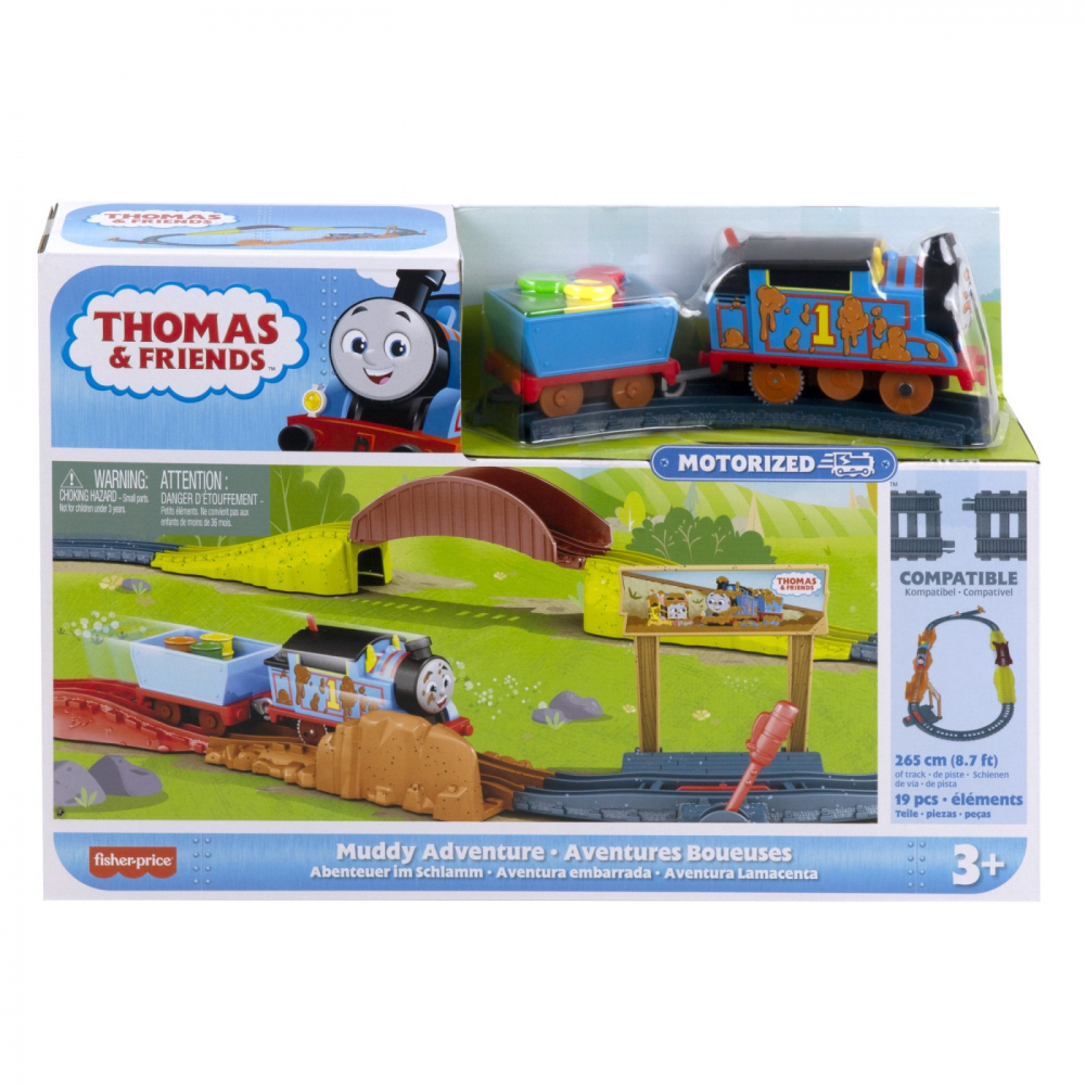 Set Locomotiva Muddy Thomas Friends Mattel Motorizat