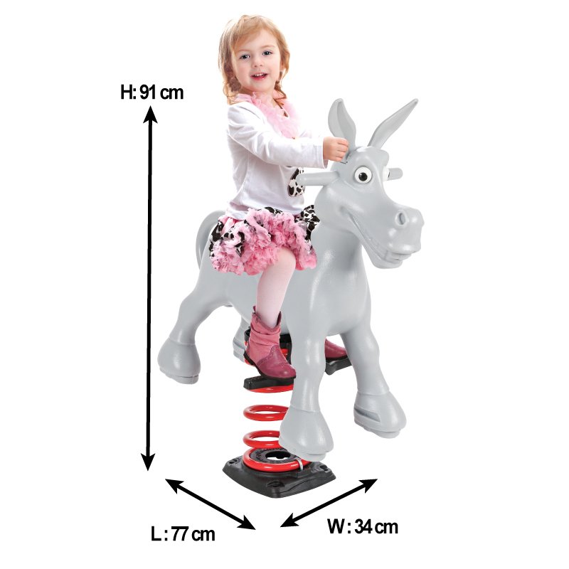 Balansoar copii pe arcuri Donkey Grey Pilsan - imagine 2