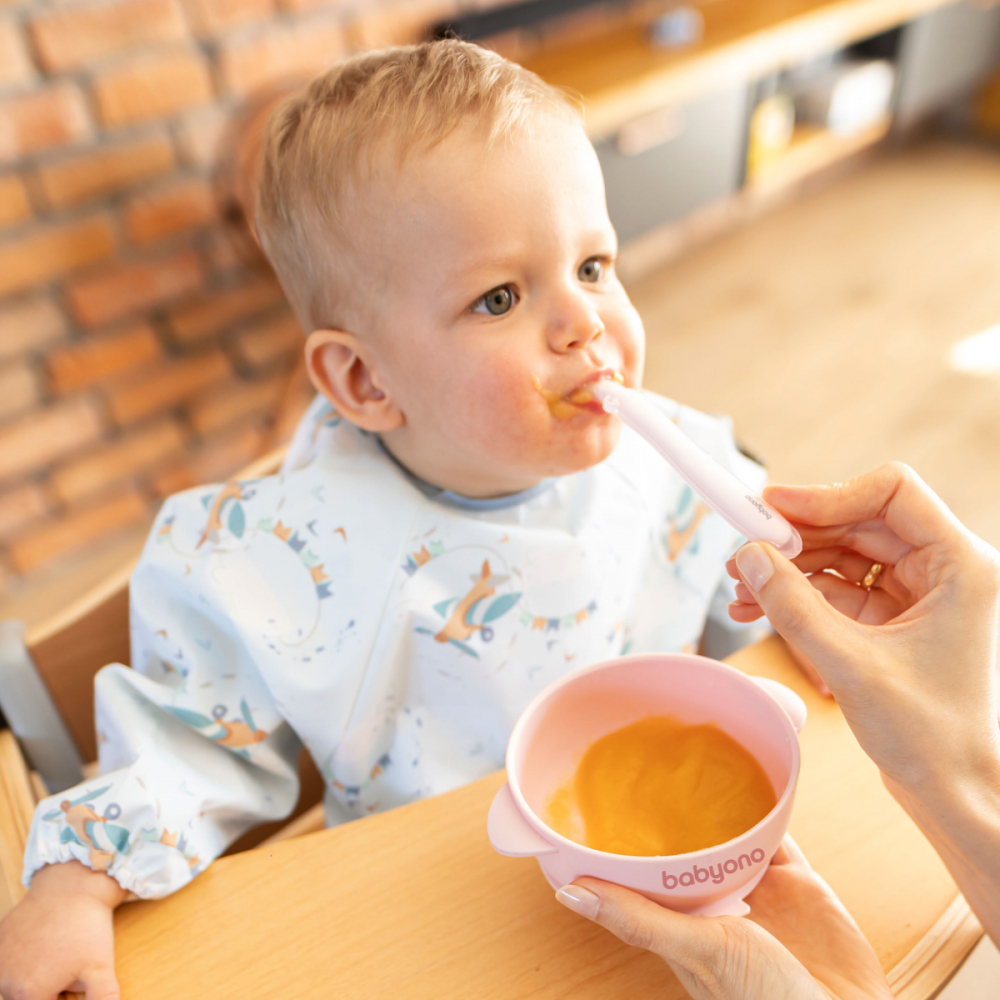 Bol Babyono Roz cu Ventuza - Alimentare Ușoară - imagine 2