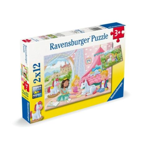 Puzzle Printese si Unicorn Ravensburger 2x12 piese - imagine 5