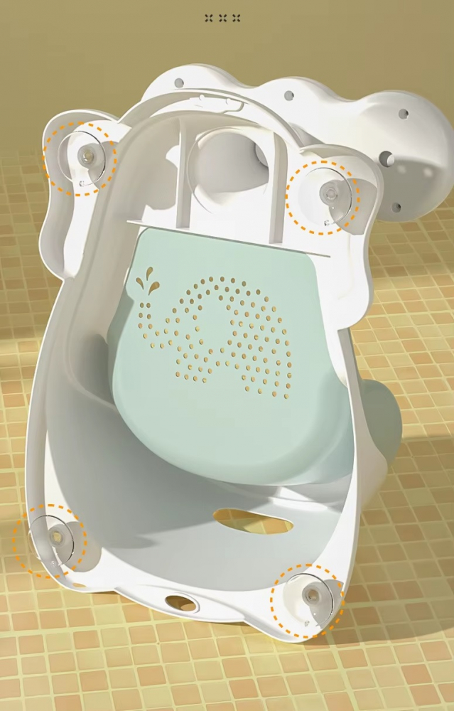 Scaun baie Little Mom Grey, ergonomic si sigur - imagine 2