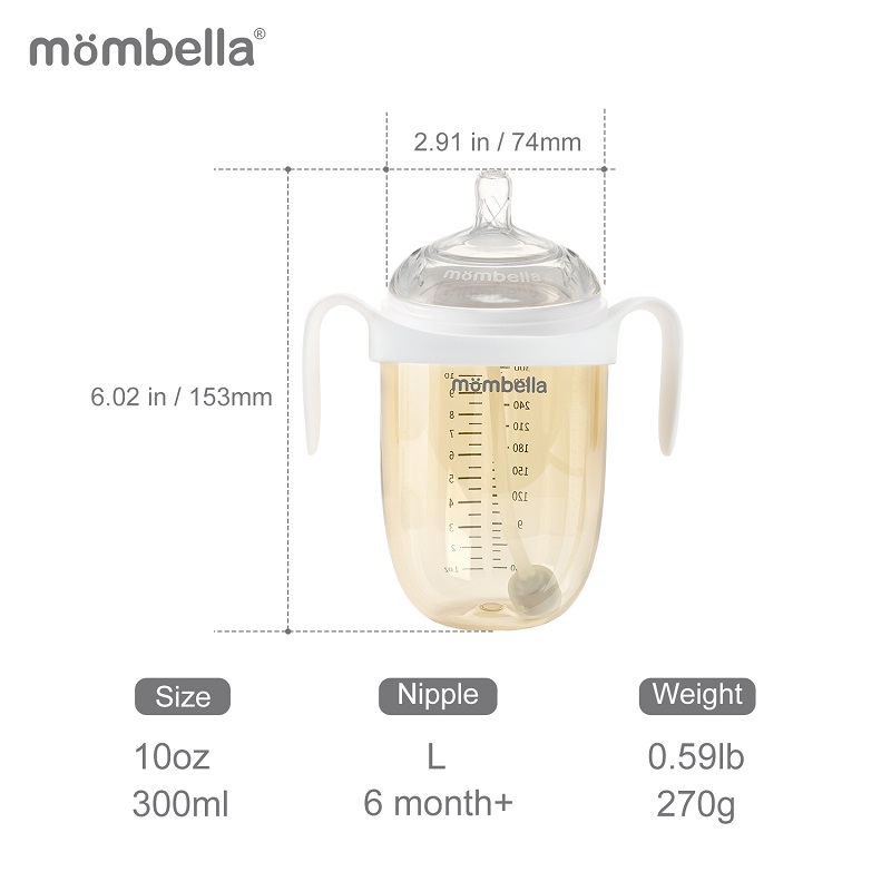 Biberon Anticolici Mombella Brest-Like 300ml PPSU - imagine 2
