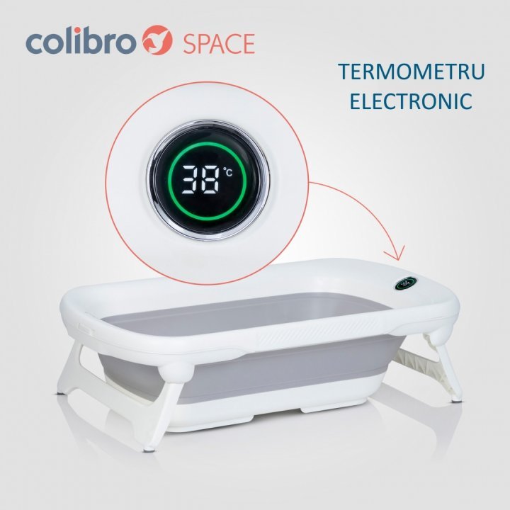 Cadita Pliabila Colibro Space cu Termometru