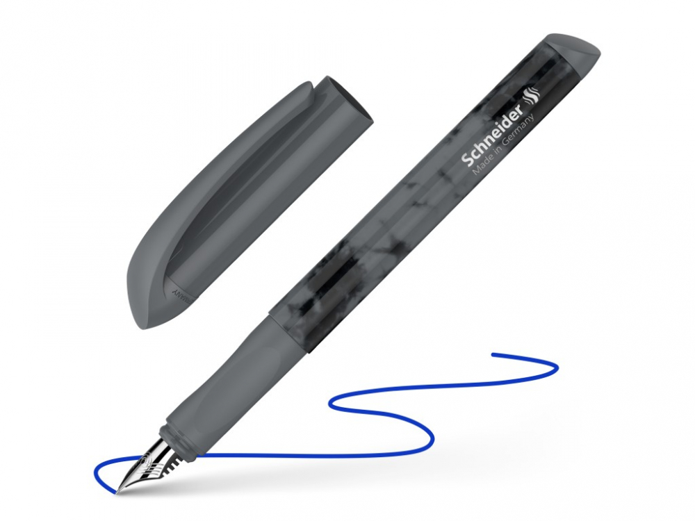 Stilou Schneider Easy, Gri Închis, Ergonomic Dreptaci/Stângaci