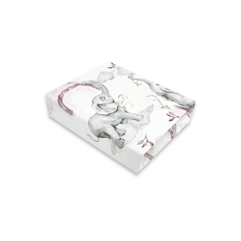 Lenjerie Pat Qmini Elephants Pink, 3 Piese, Bumbac