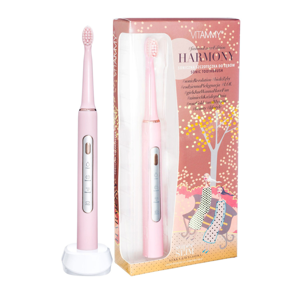 Periuță Electrică Vitammy Harmony, 60000 Vibrații, Roz - imagine 5