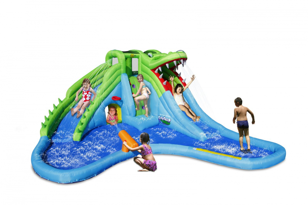 Saltea Gonflabilă Crocodil Happy hop cu Tobogane - imagine 6