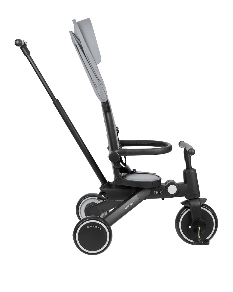 KikkaBoo Trix 2 - Tricicleta 8in1 Gri, Ultrapliabilă - imagine 3