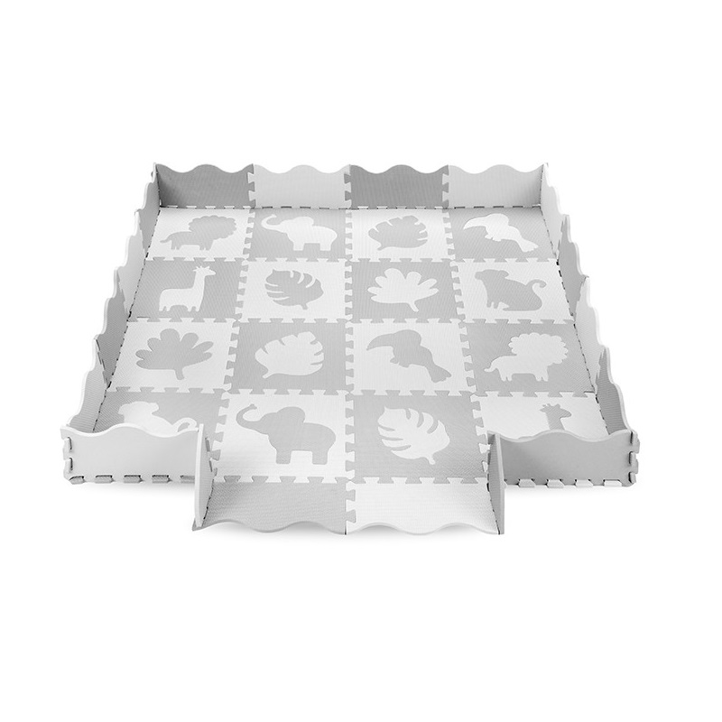 Covoras Puzzle Momi Zawi 150x150 cm Grey - imagine 4