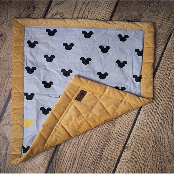 Paturica Kinder Hop Catifea/Bumbac, Mustard, 50x70 cm - imagine 6