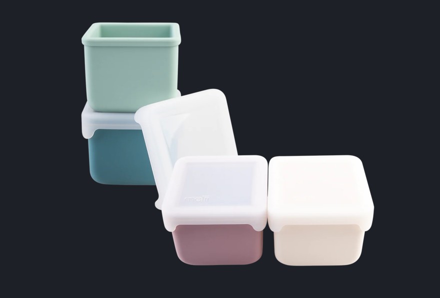 Set 2 recipiente silicon Melii blue mint - imagine 2