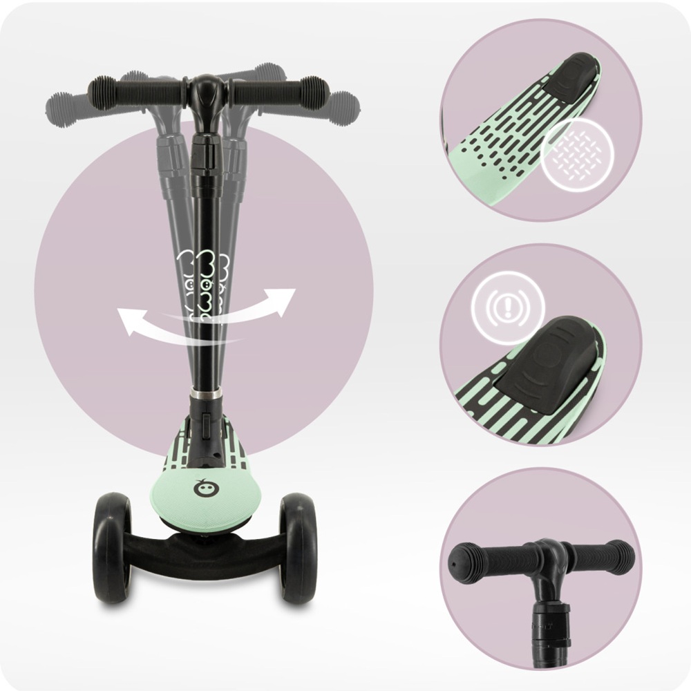 Trotineta Momi San Verde cu LED - Pliabilă - imagine 4