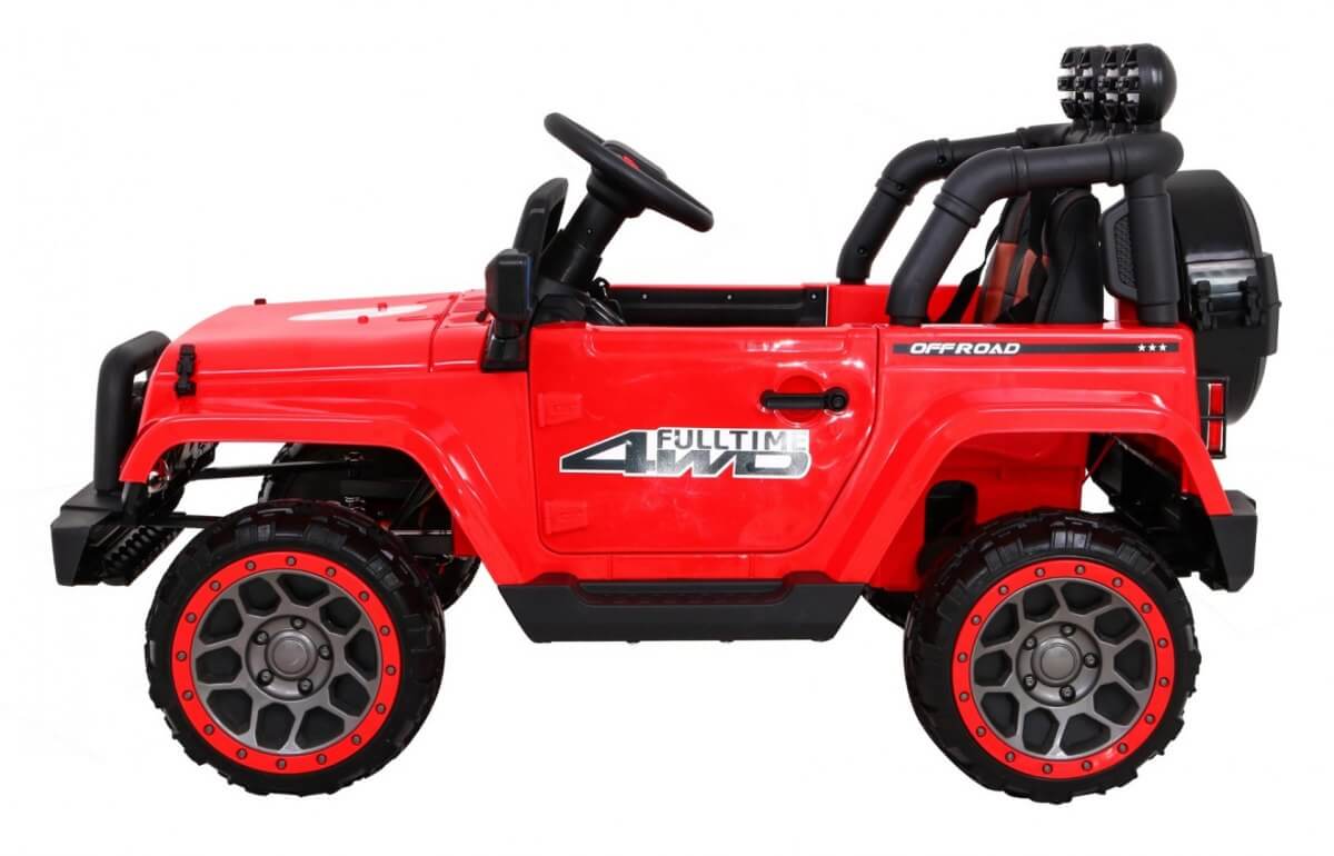 Mașinuță Electrică 4x4 Jeep Roșu | Autokids - imagine 8