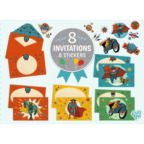Invitații Supereroi Djeco - Set Creativ - imagine 2