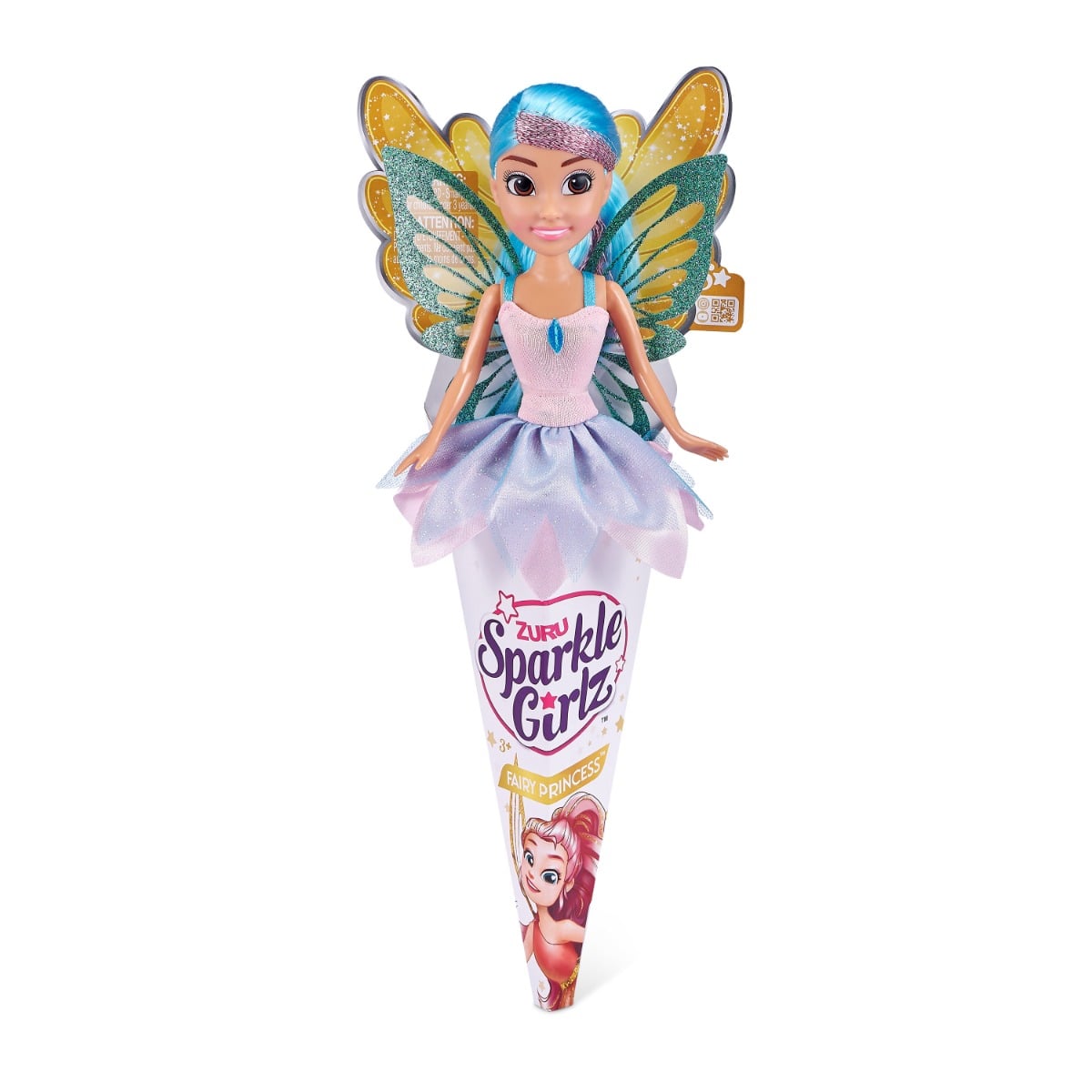 Păpușă Zană Sparkle Girlz, Păr Albastru, 27 cm