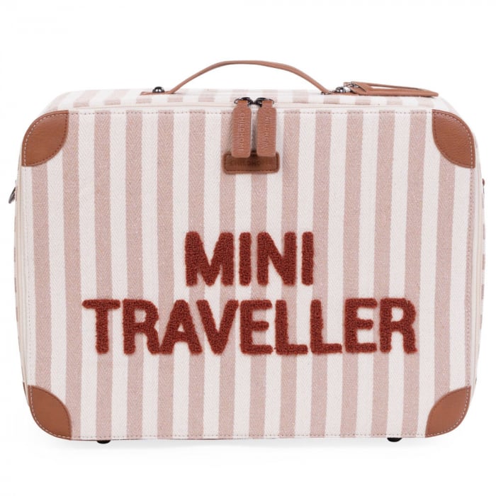 Valiza Childhome Mini Traveller Nude Alb | Călătorii