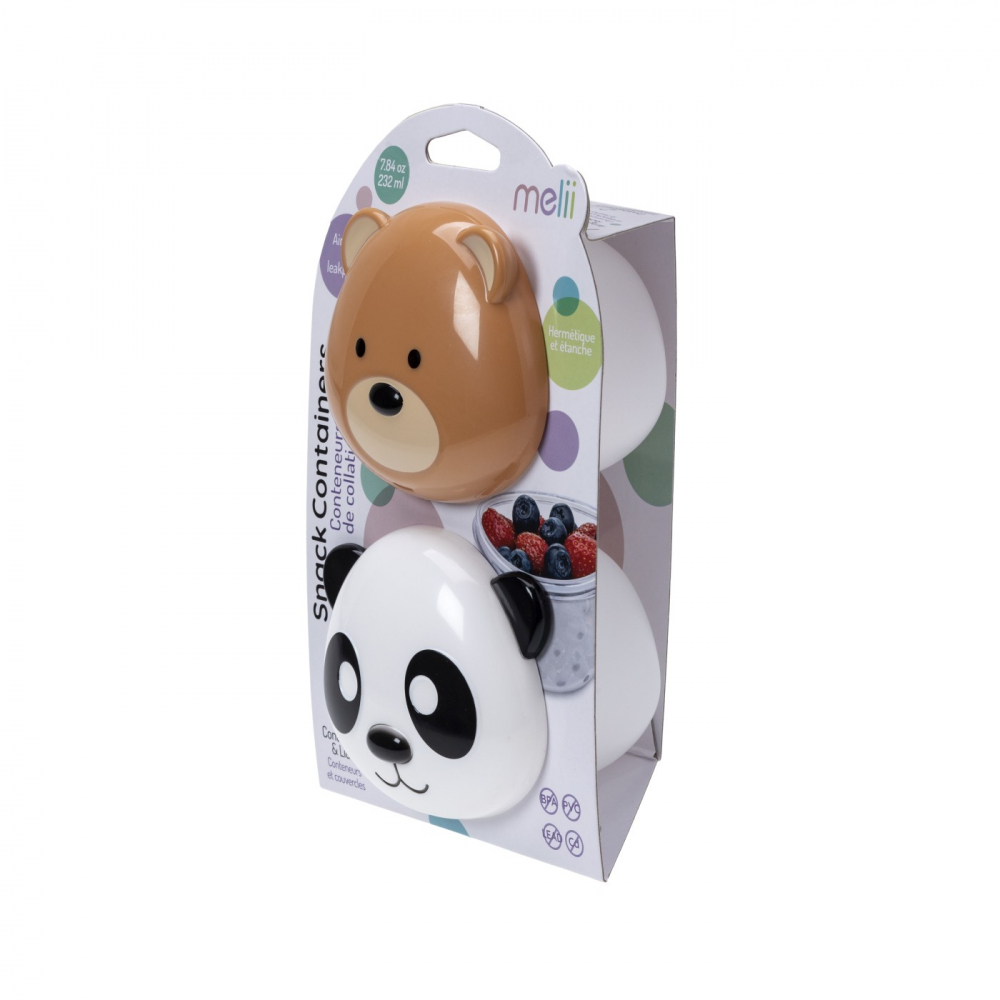 Set 2 Recipiente Hrana Bebe Melii Panda - imagine 2