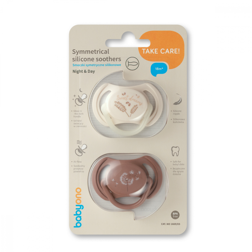 Set 2 Suzete Babyono 18m+ cu Maner Fluorescent - imagine 9