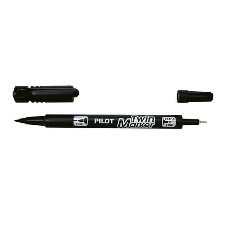 Marker Permanent Pilot Twin Begreen 0.4 mm Negru