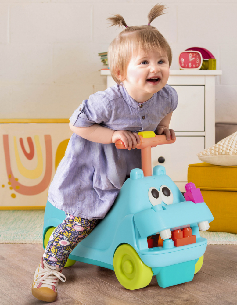 BToys Hipopotam Vehicul 3-în-1 cu Cuburi - imagine 3