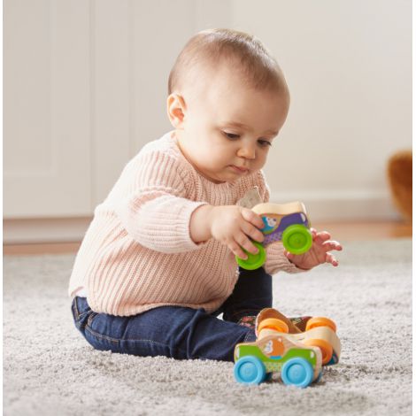 Masinute de stivuit Melissa & Doug cu animale - imagine 2
